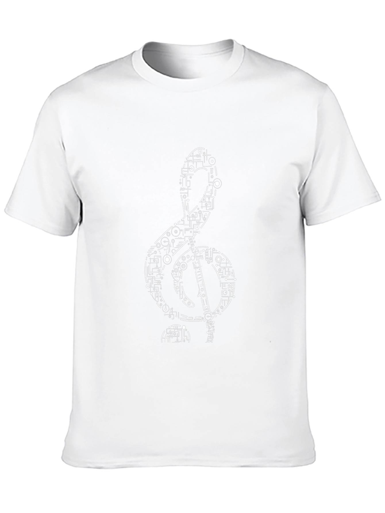 Geometric Treble Clef T-Shirt - Black