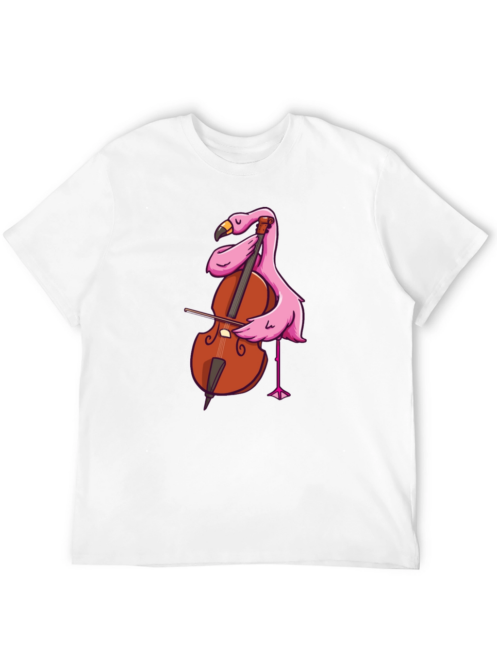 Flamingo Cello Musician Graphic T-Shirt