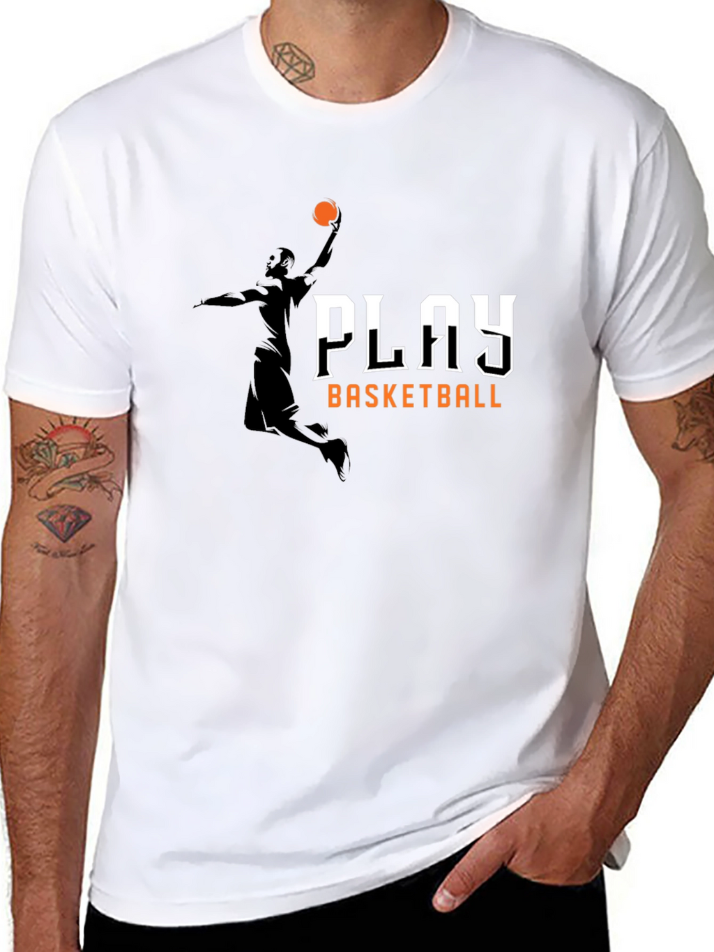 Play Basketball Graphic Tee - Black