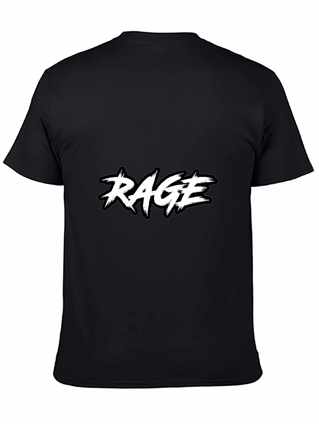 RAGE Black Graphic Tee - Modern Design T-Shirt