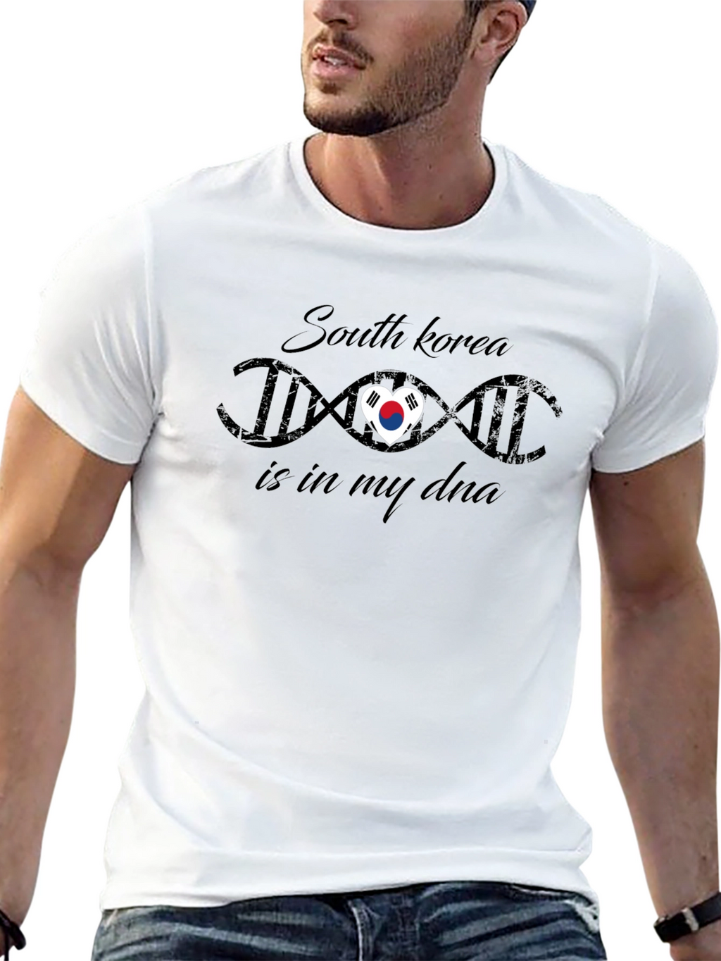 South Korea DNA Heart T-Shirt