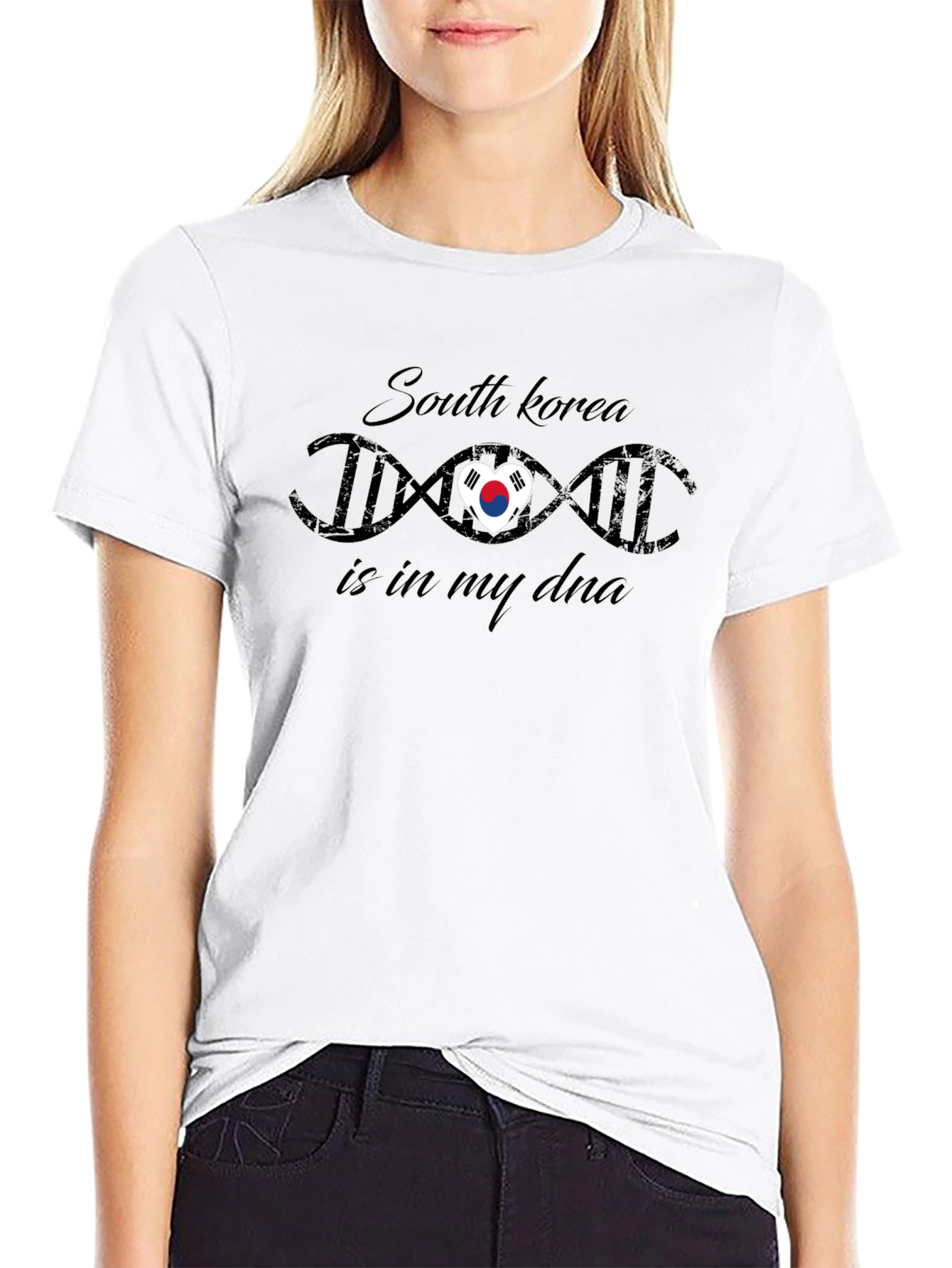 South Korea DNA Heart T-Shirt