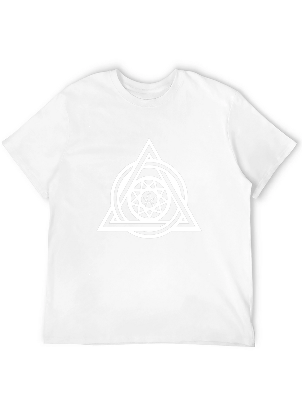 Geometric Triangle Graphic Tee - Stylish Black T-Shirt