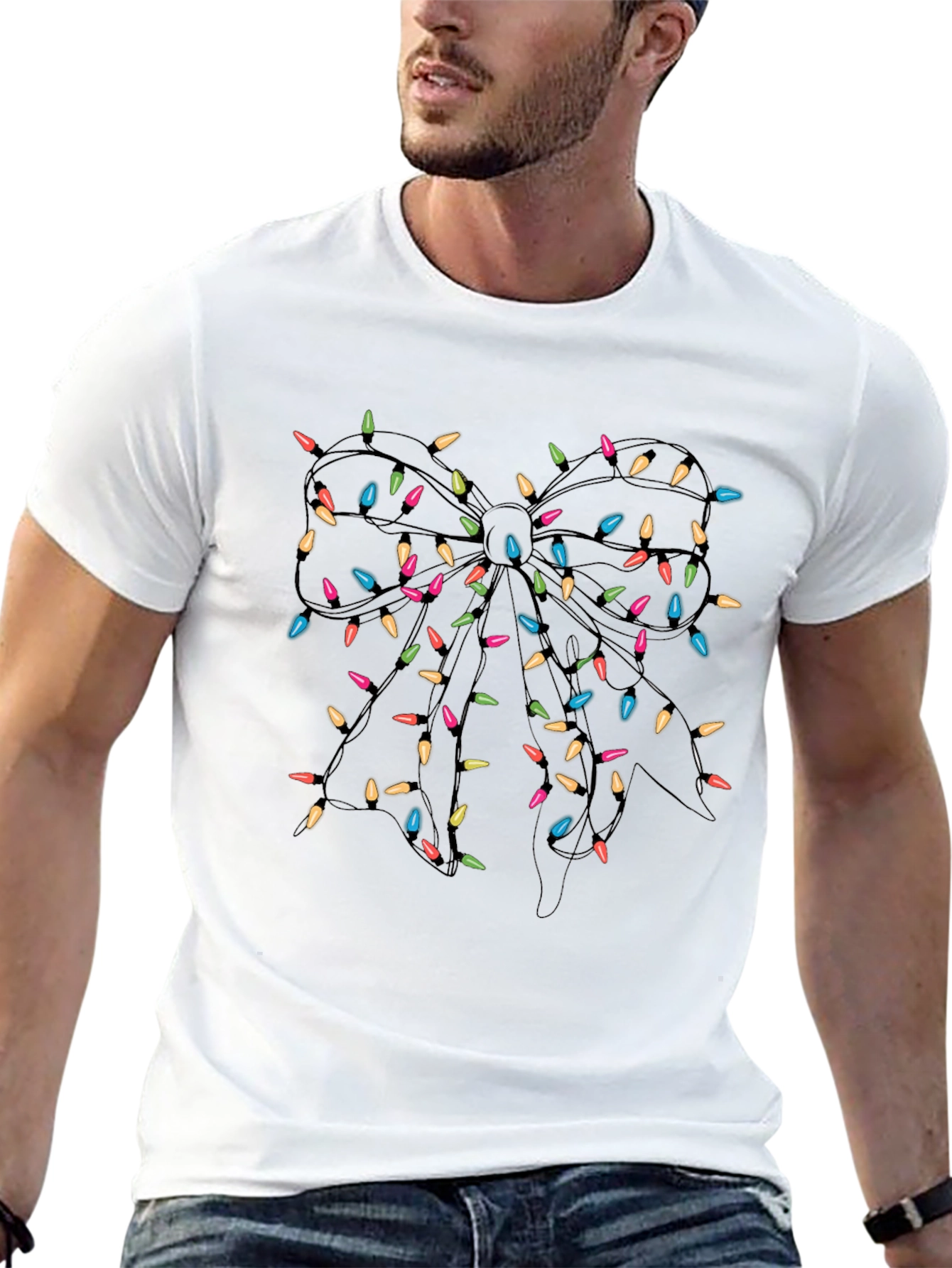 Festive Lights Bow Graphic Tee
