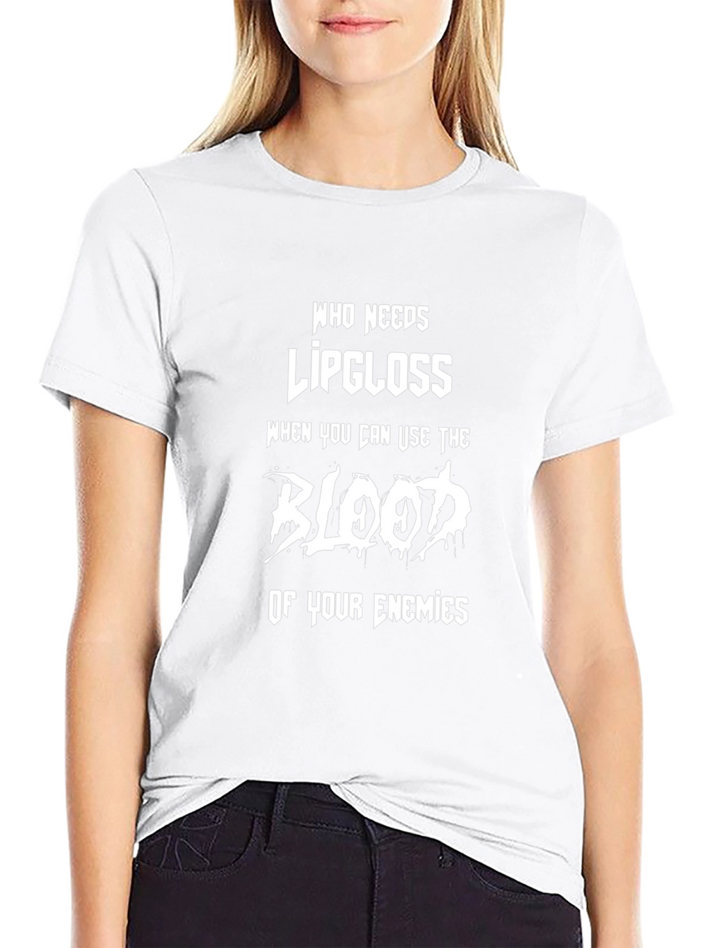 Lipgloss Blood of Enemies Black Graphic T-Shirt