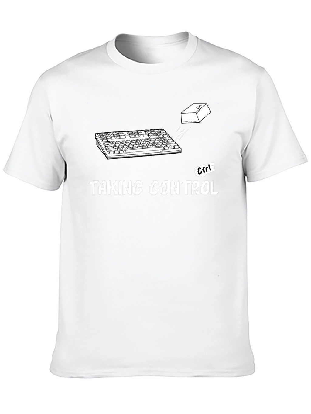 Taking Control Black Graphic T-Shirt