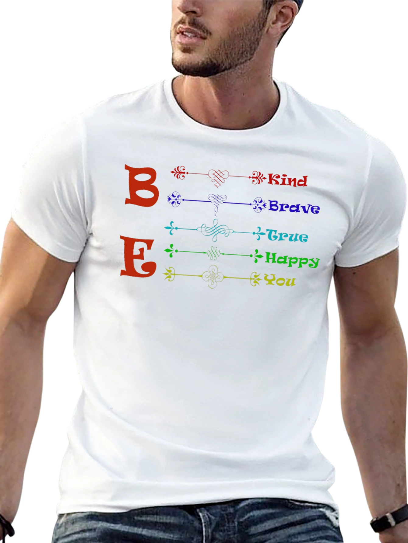 Be Kind Brave True Happy You - Graphic T-Shirt