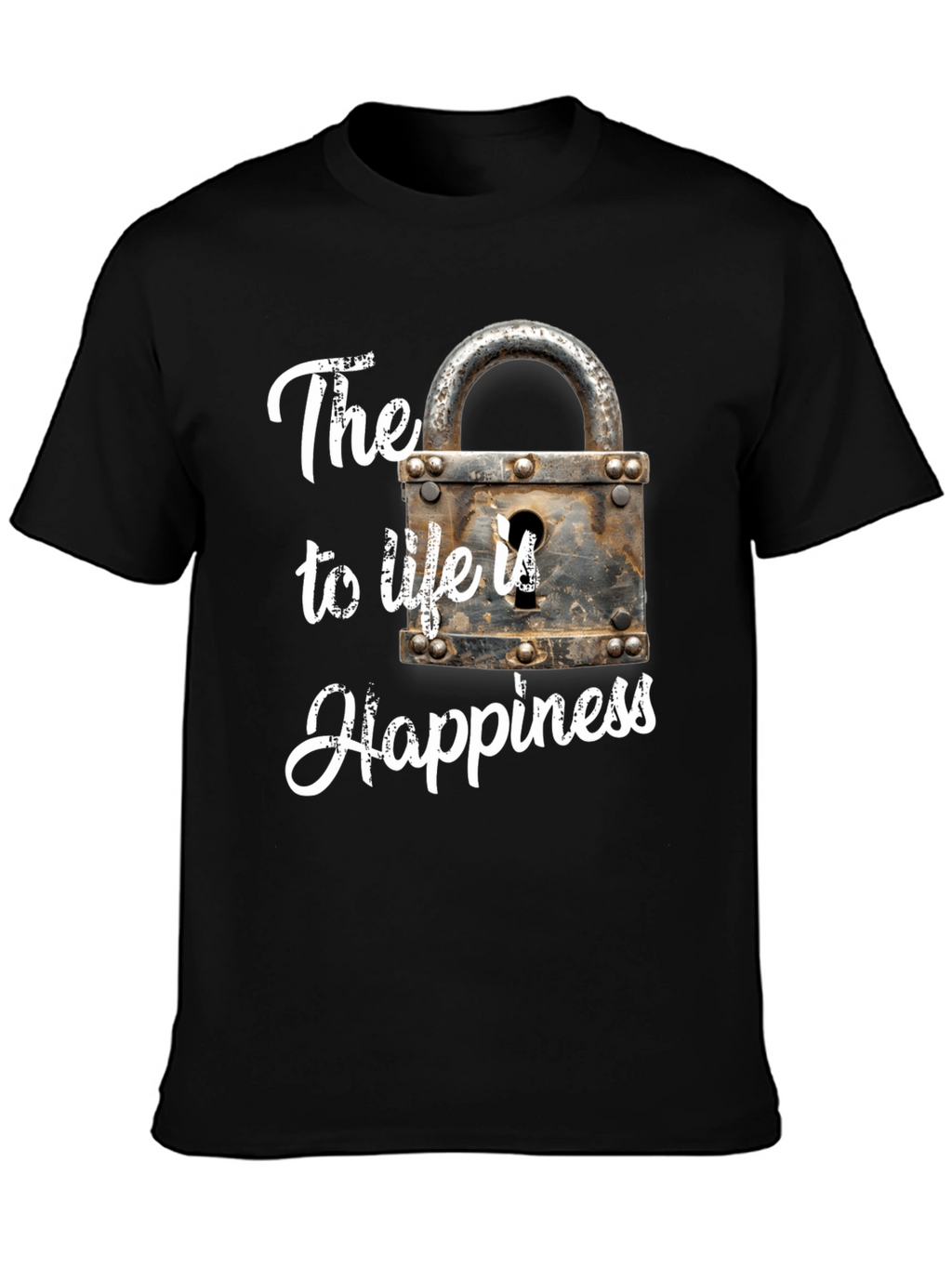 Happiness Lock T-Shirt - The Key to Life
