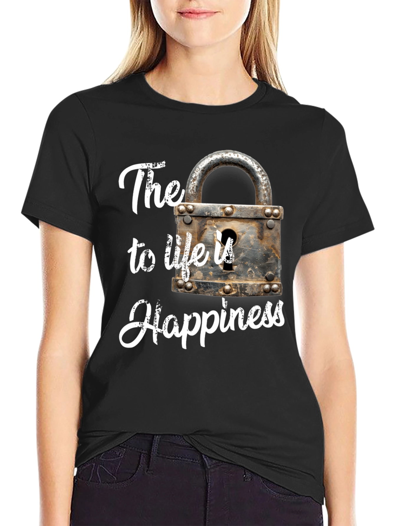 Happiness Lock T-Shirt - The Key to Life