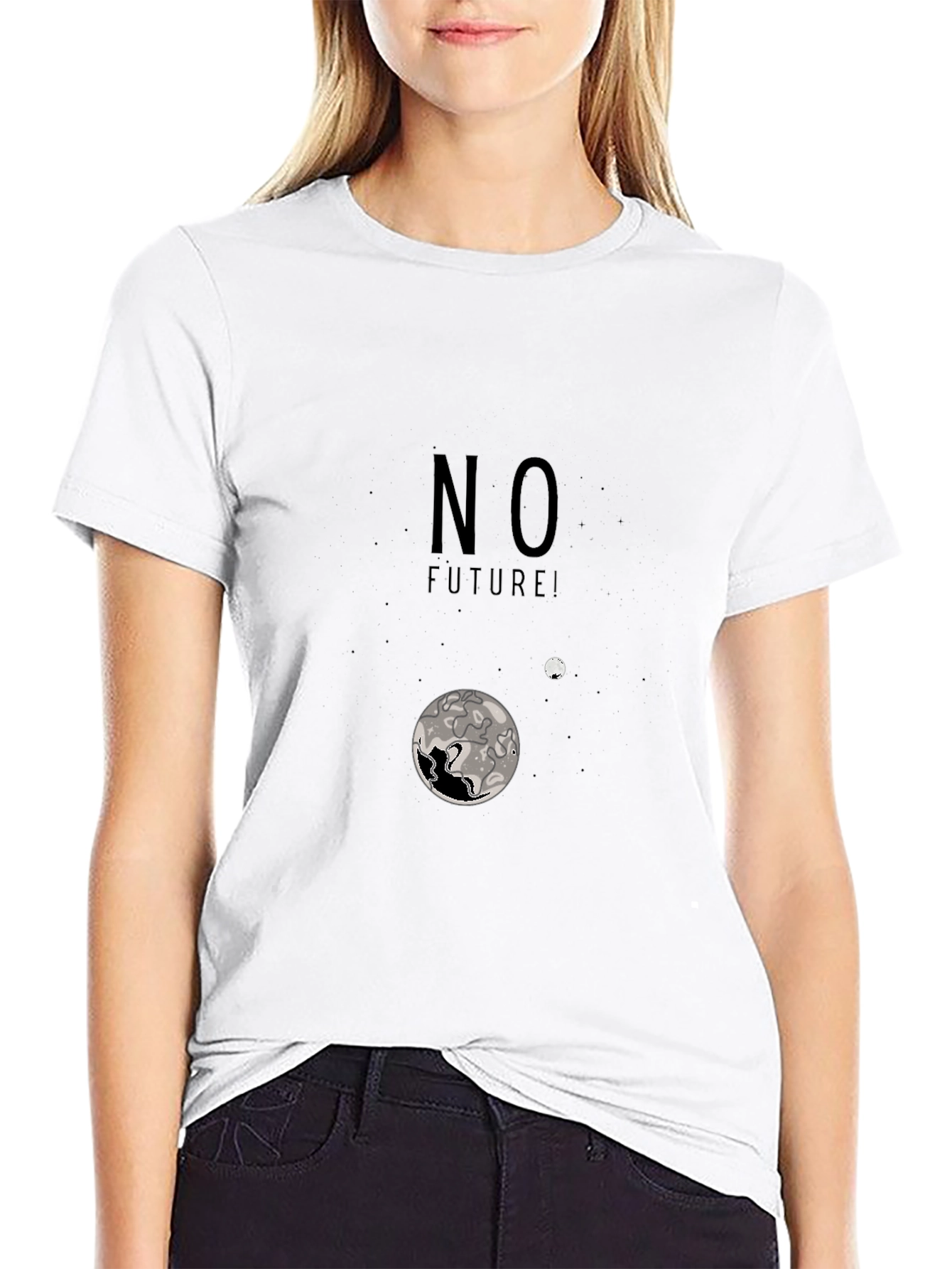 No Future Graphic Print T-Shirt