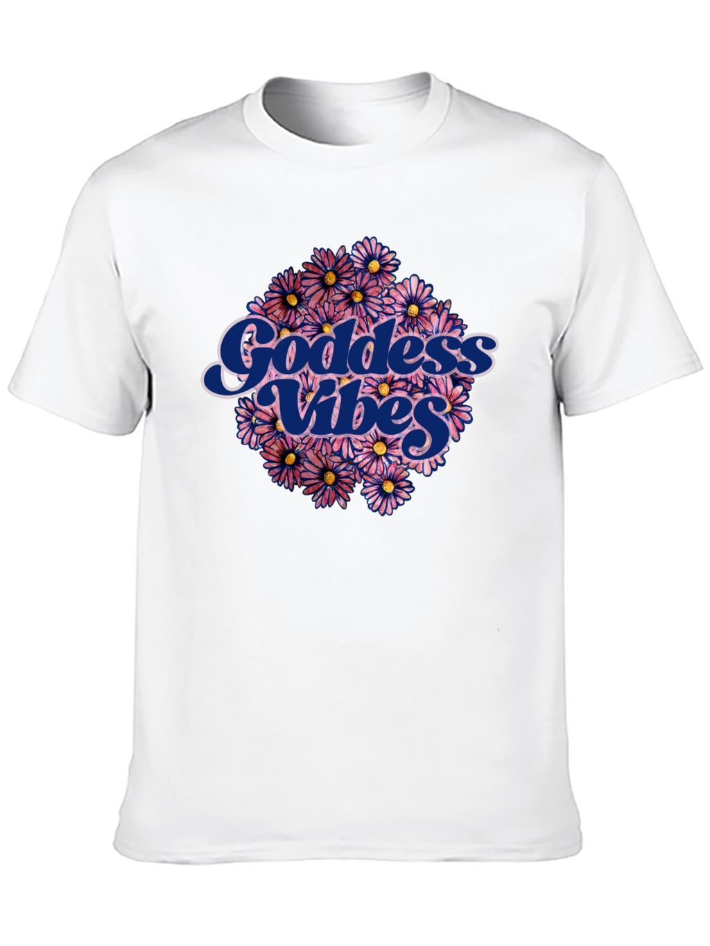 Goddess Vibes Graphic Tee - Floral Design