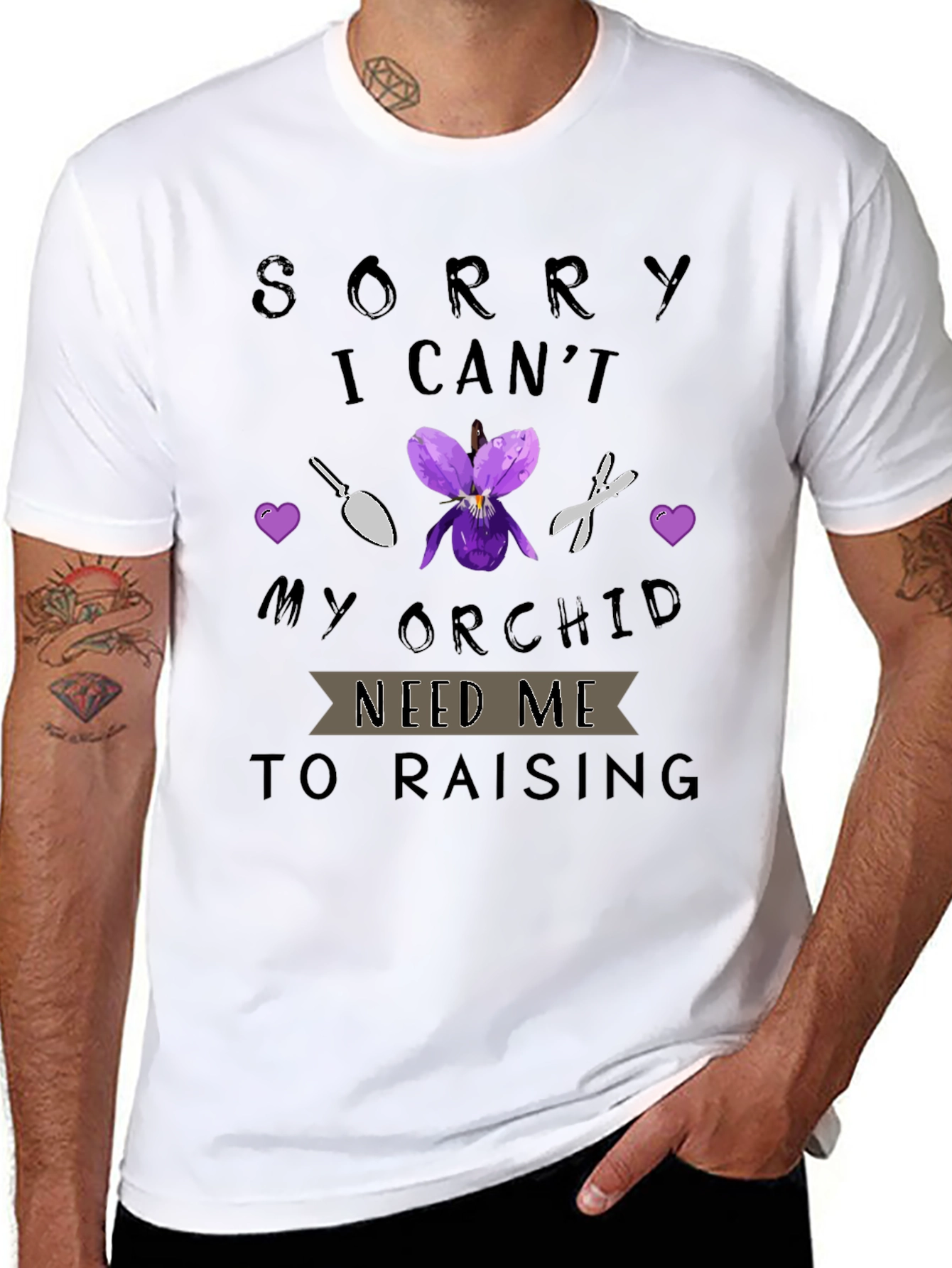 Orchid Lover T-Shirt: Sorry I Cant My Orchids Need Me
