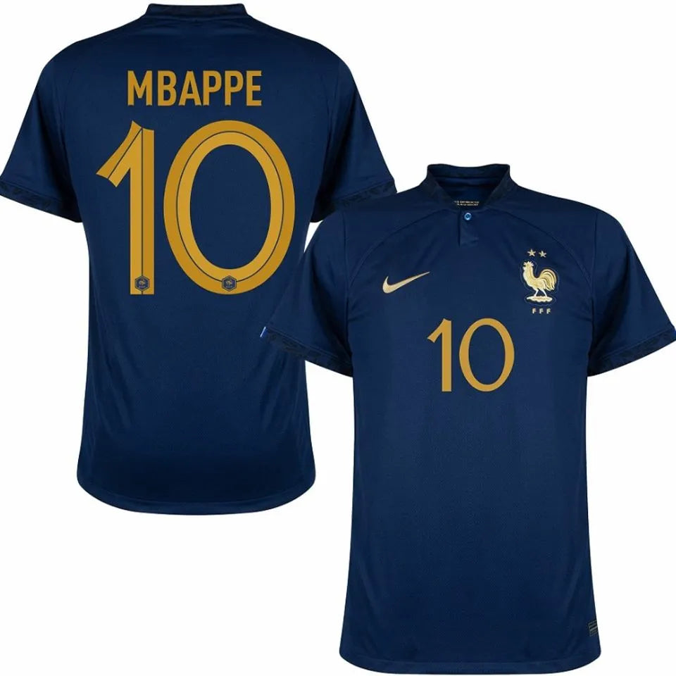 MBAPPE #10 France 1:1 Quality Home Fans Jersey 2022/23 ★★ Front