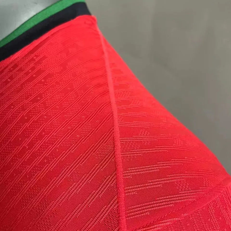 2024/25 Portugal Home Red Player Version Soccer Jersey Detail 4