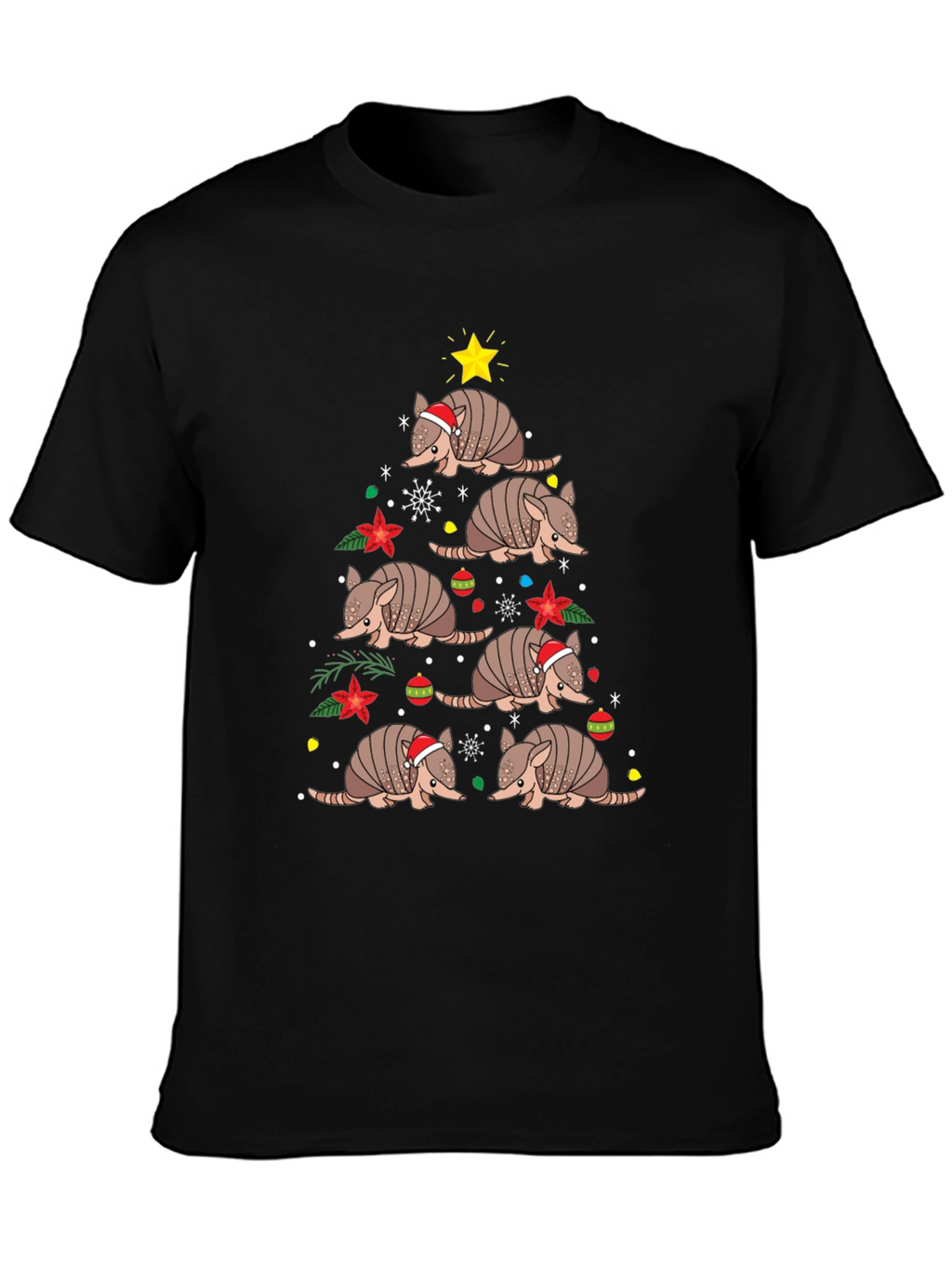 Armadillo Christmas Tree T-Shirt