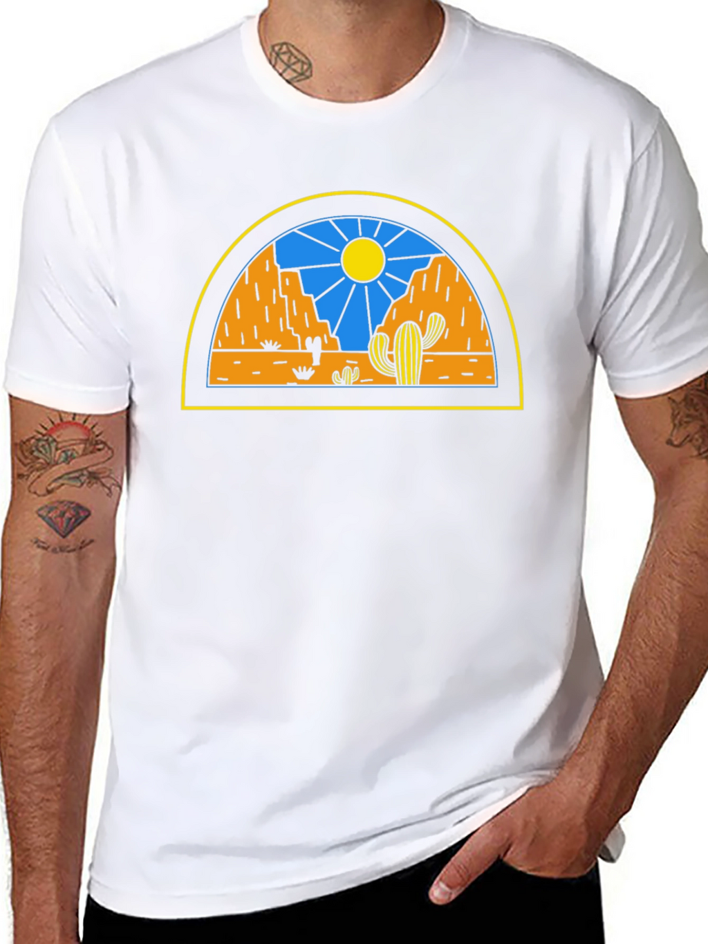 Desert Scene Graphic Tee - Black Unisex T-Shirt