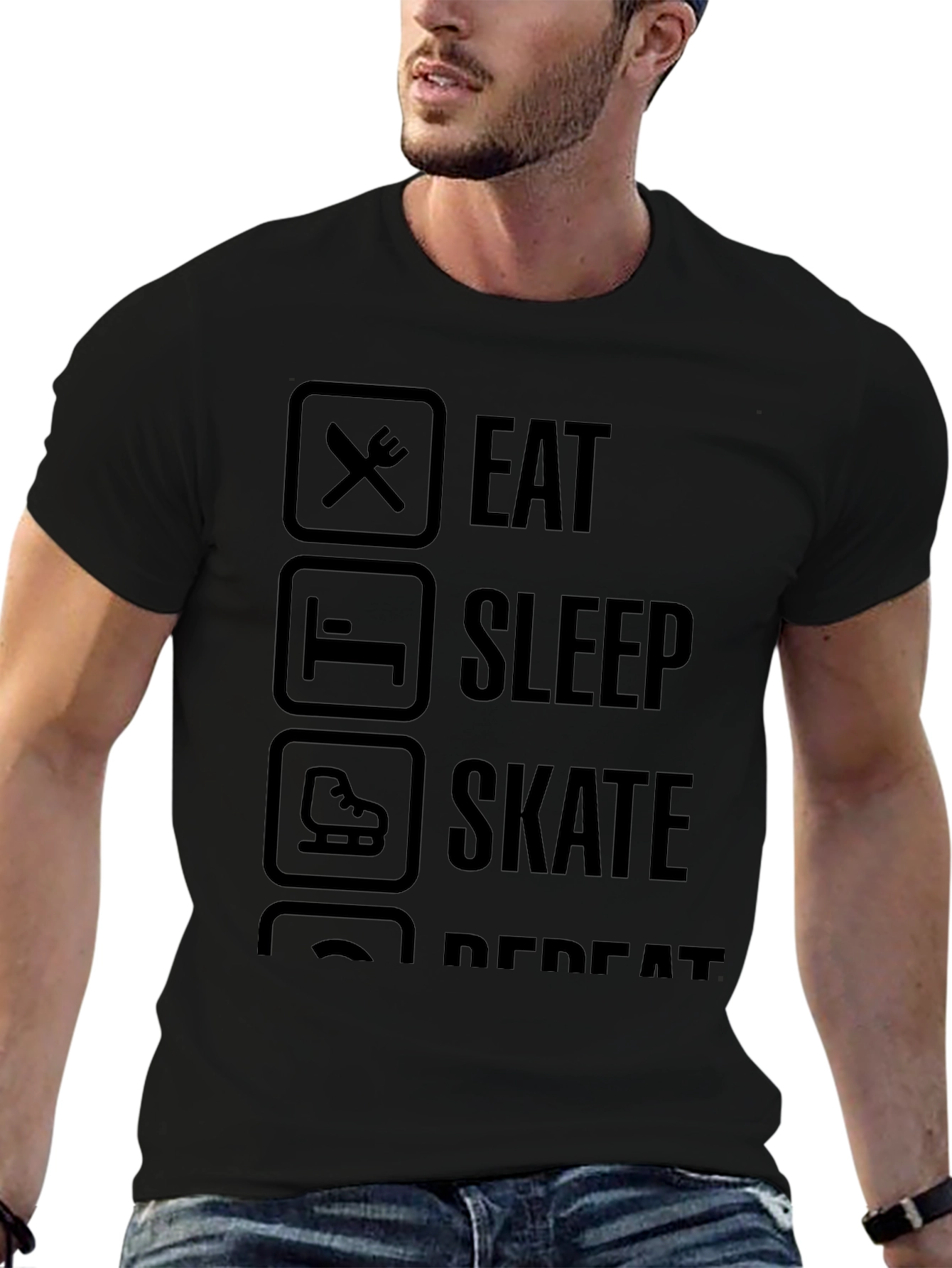 Eat Sleep Skate Repeat Graphic Tee