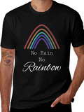 No Rain No Rainbow Black Graphic Tee