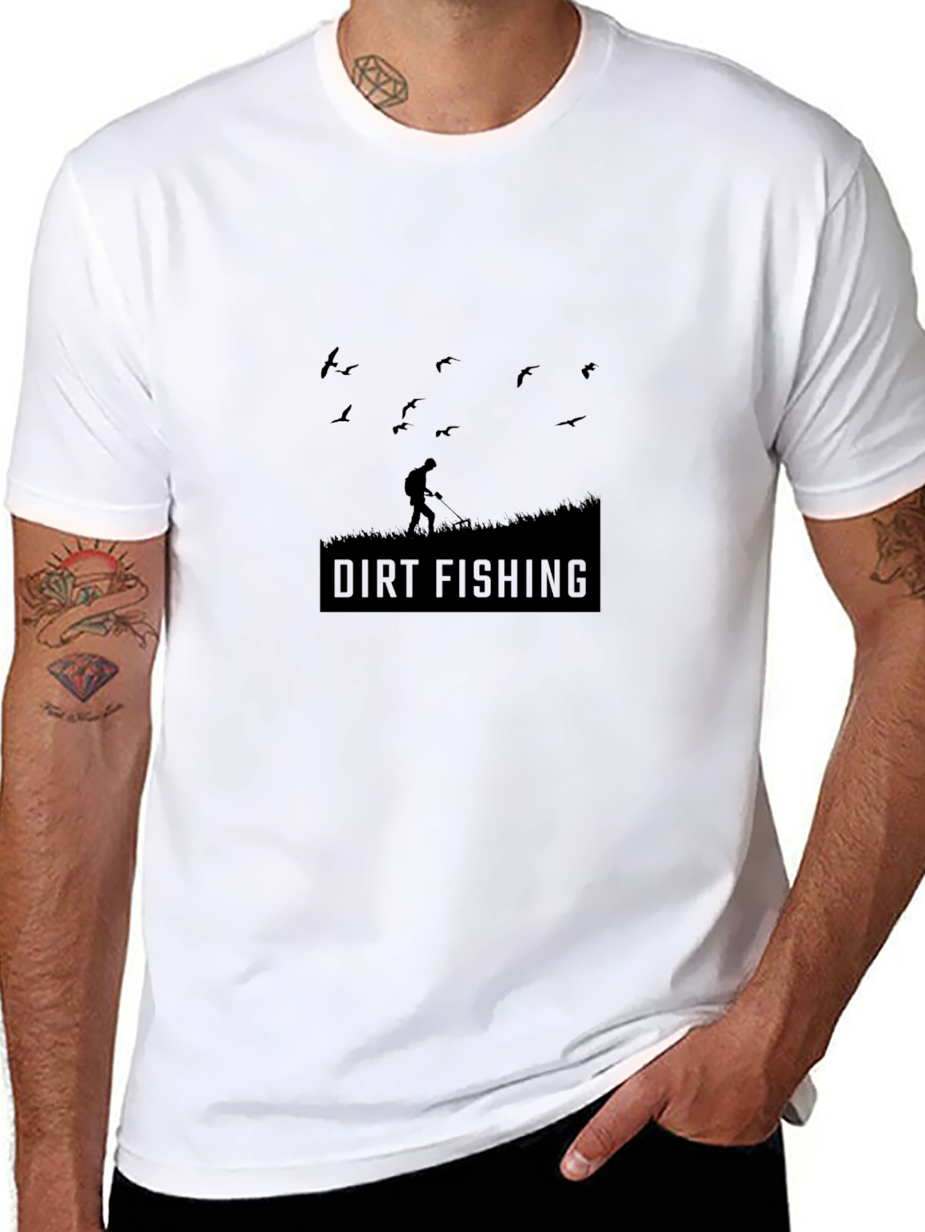 Dirt Fishing T-Shirt - Metal Detecting Humor Tee
