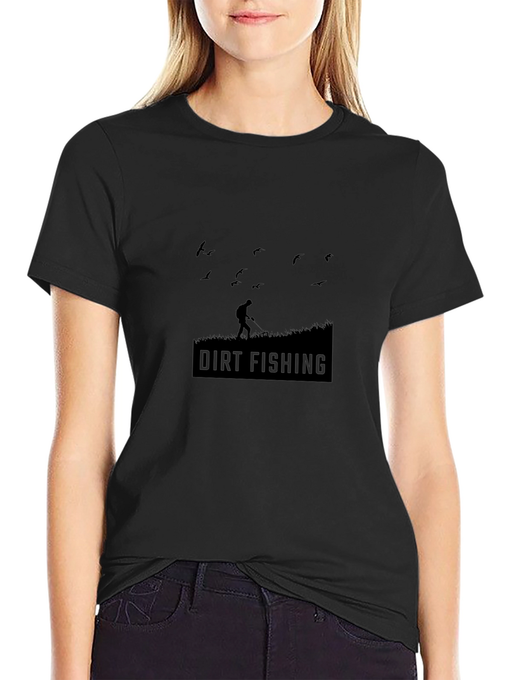 Dirt Fishing T-Shirt - Metal Detecting Humor Tee