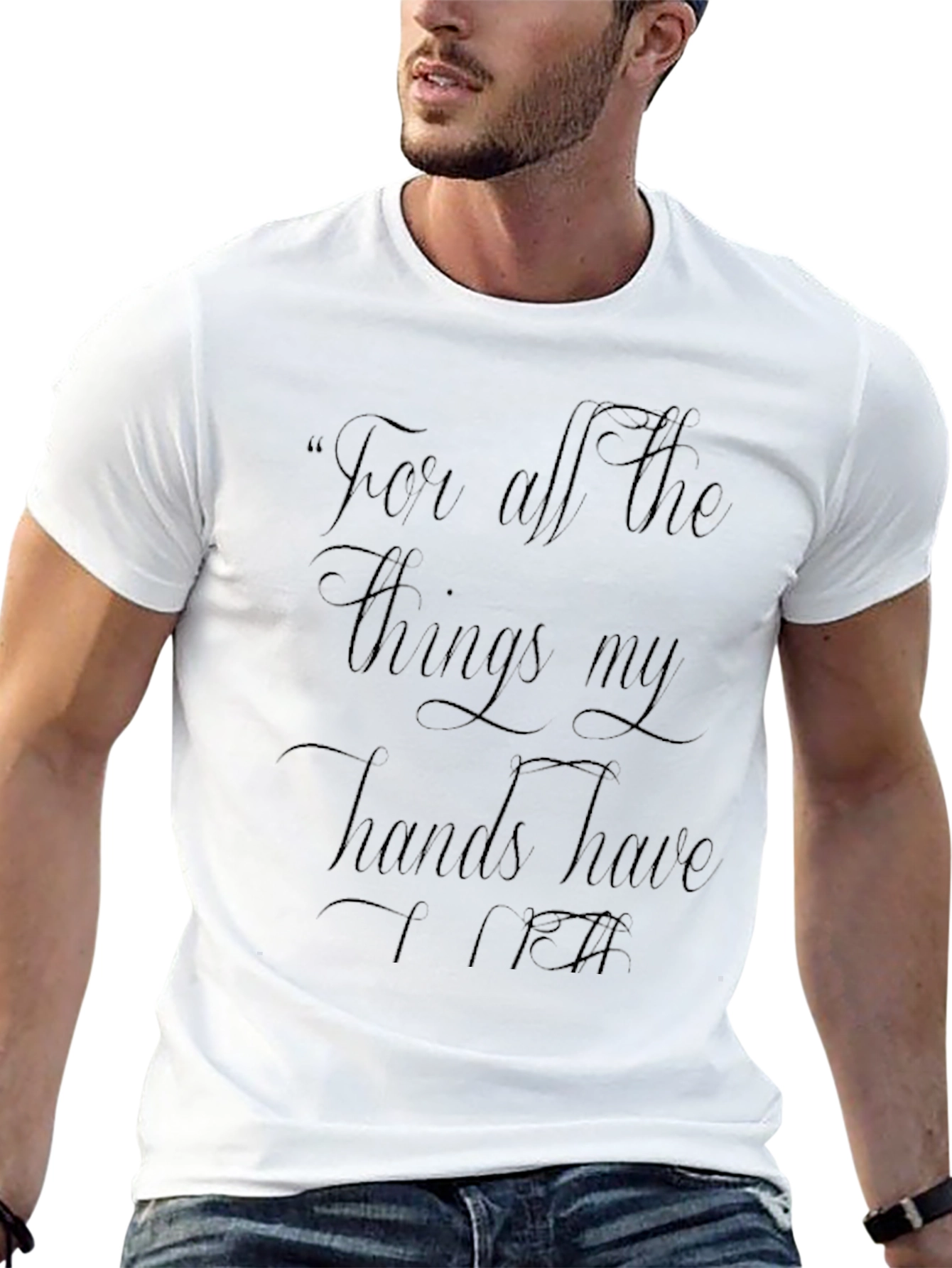 Motivational Script Black T-Shirt