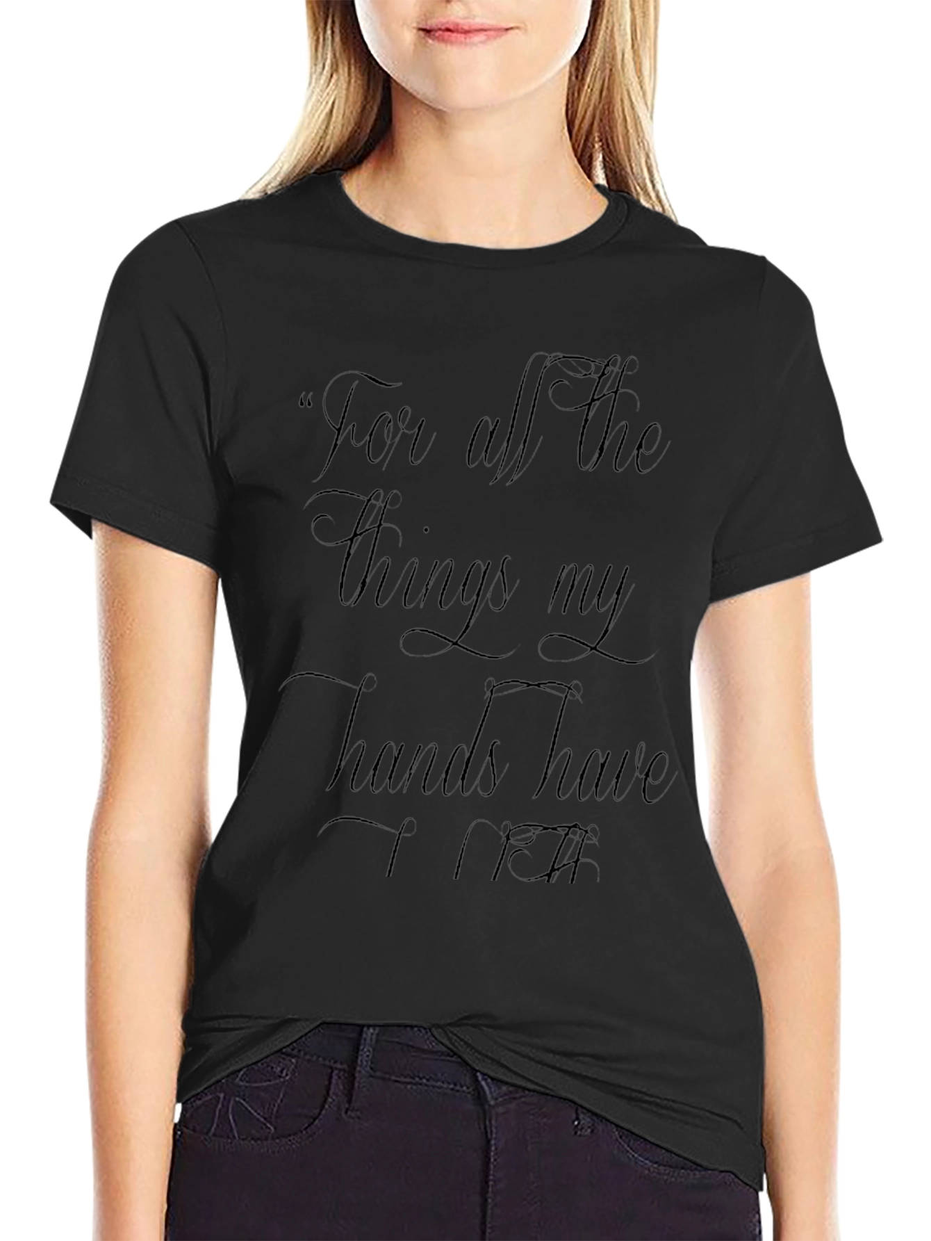 Motivational Script Black T-Shirt
