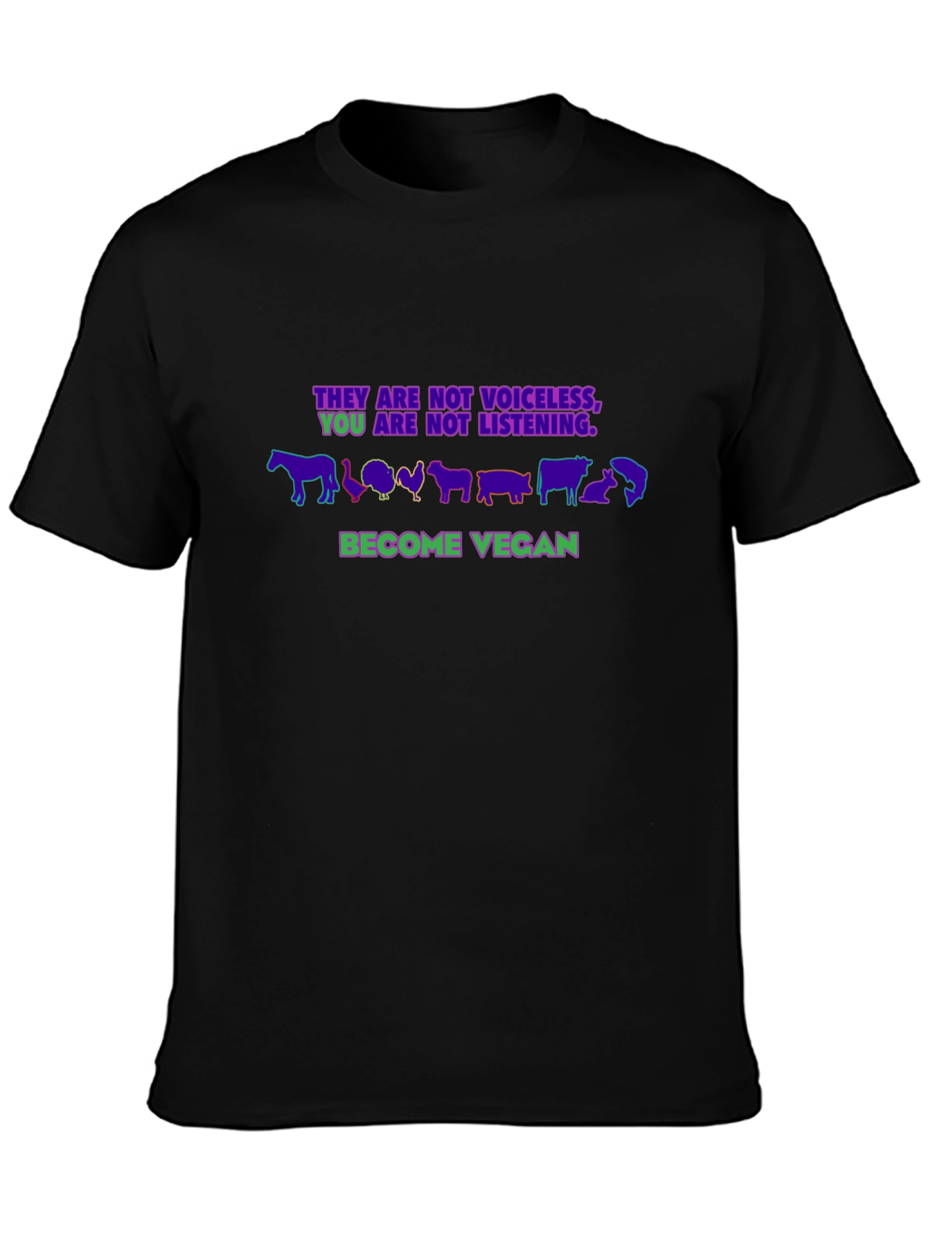 Vegan Graphic T-Shirt - Voiceless Animals Tee