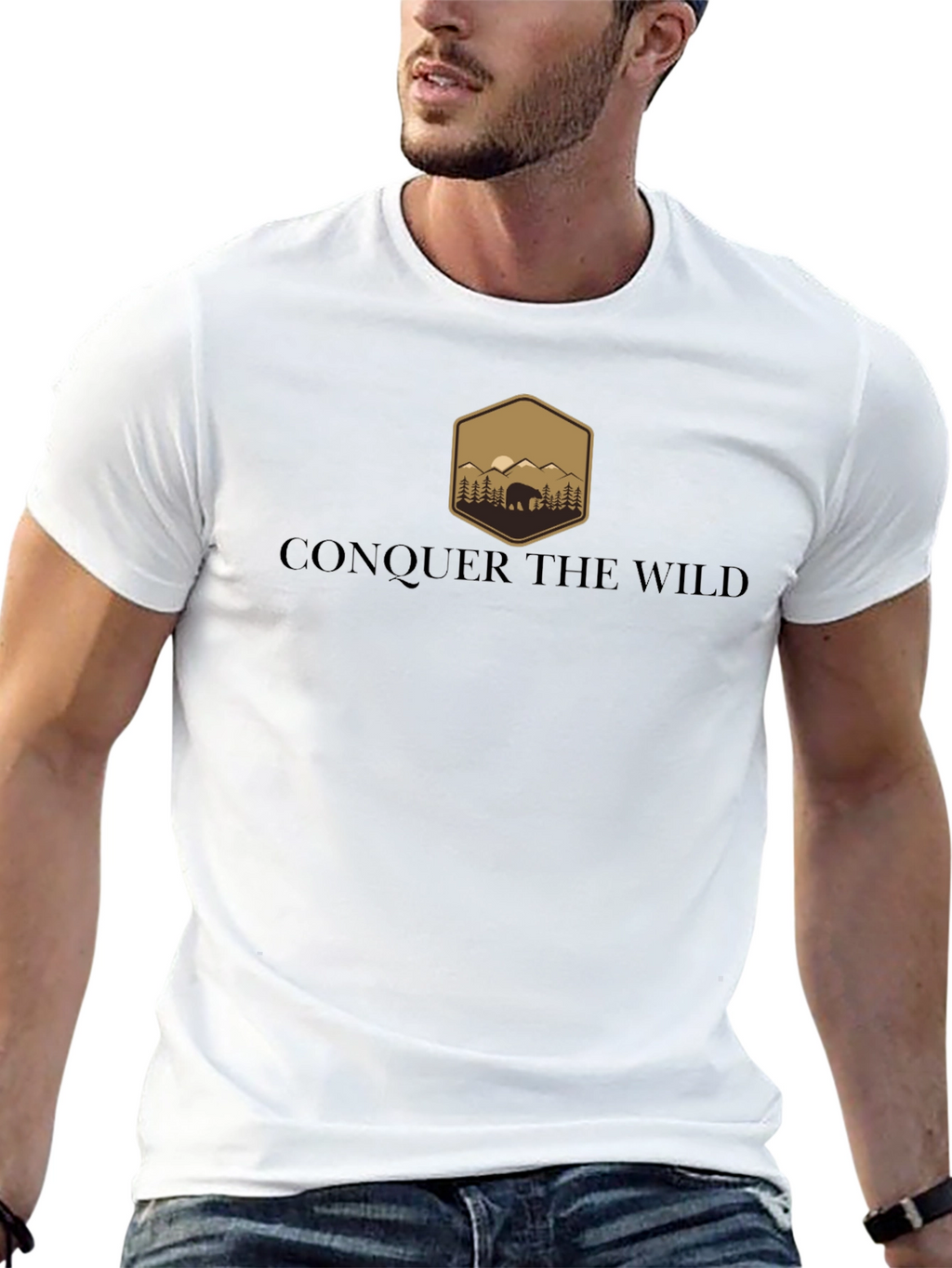 Conquer the Wild Graphic Tee - Black