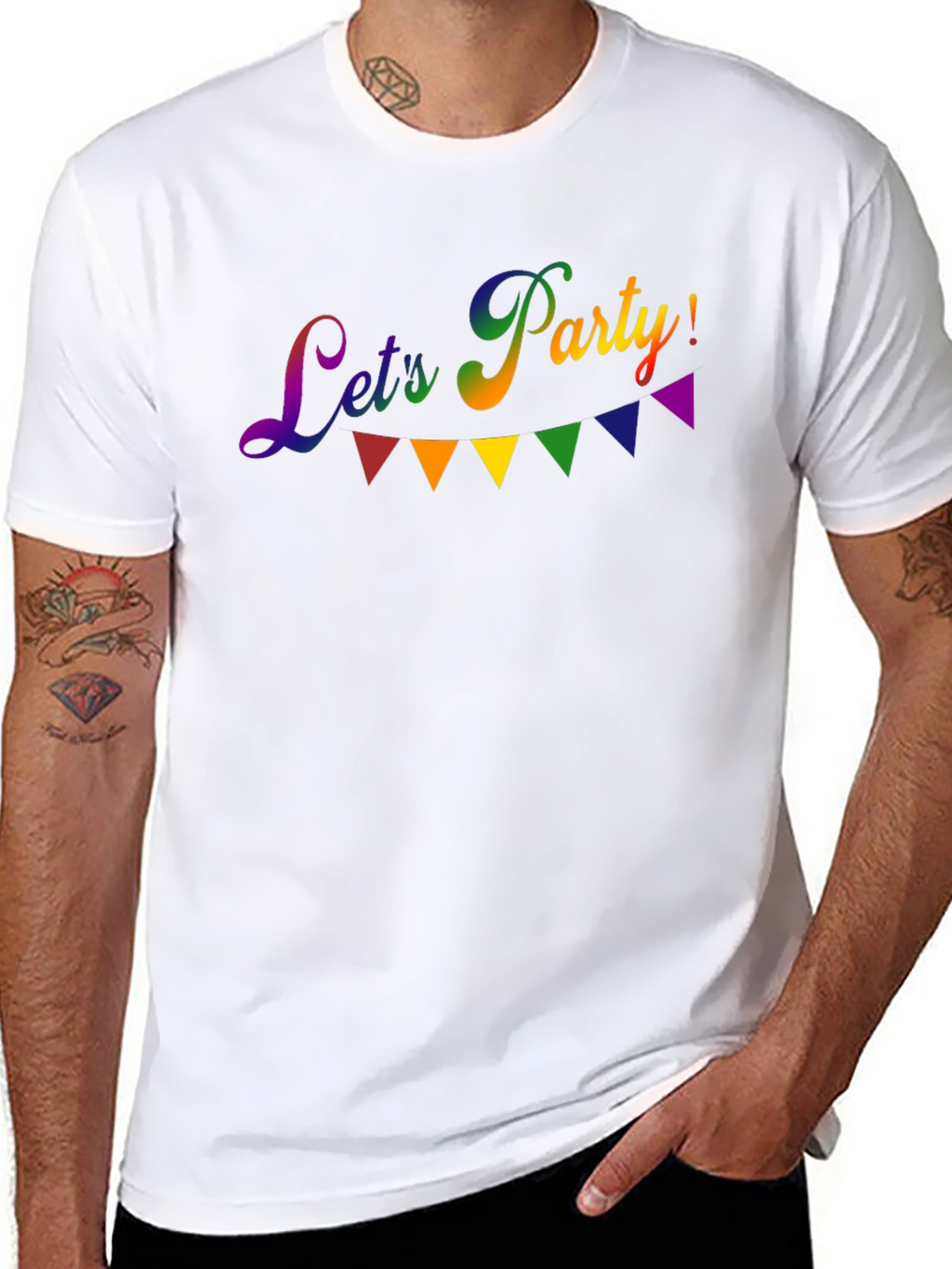 Lets Party! Rainbow Graphic Tee