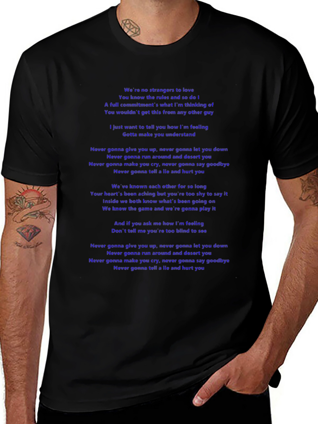 Lyric T-Shirt - Never Gonna Give You Up