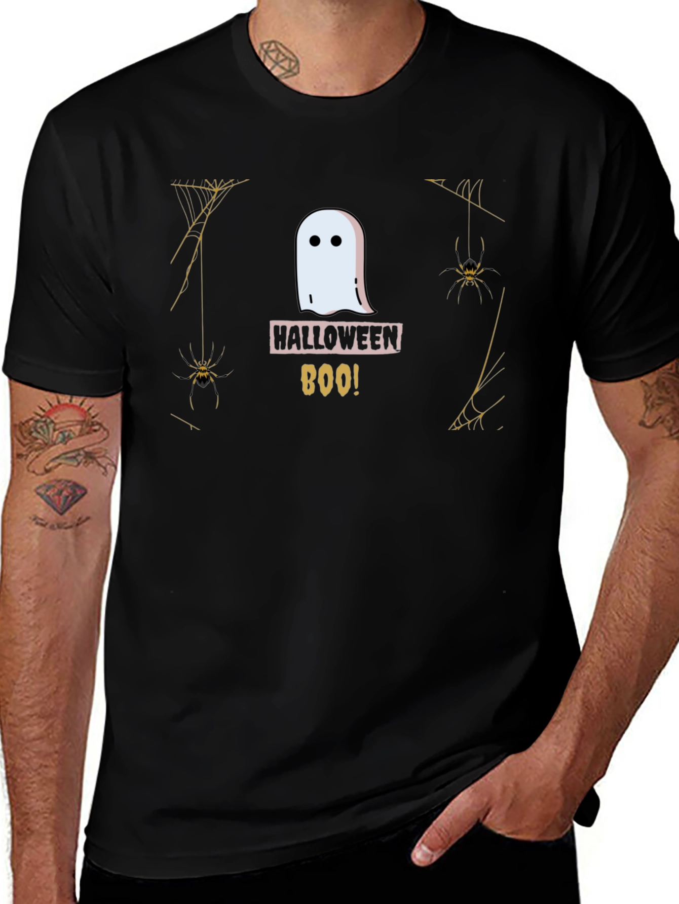 Halloween Ghost Boo! Black T-Shirt