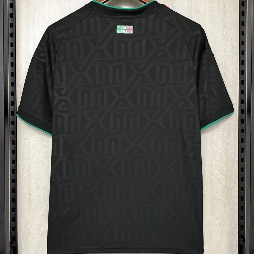 2026/27 Mexico 1:1 Quality Third Black Fans Soccer Jersey (Have Right Patch 有右臂章 白底黑字） Detail 1
