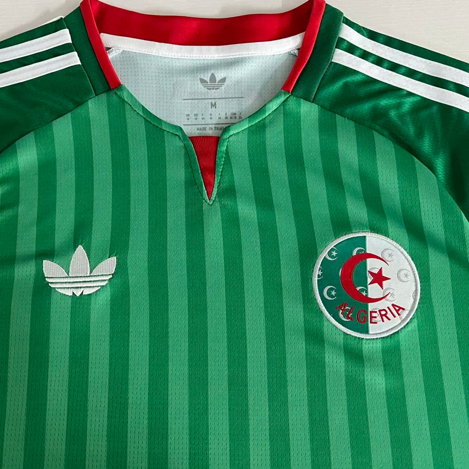 2026/27 Algeria Away Green Fans Soccer Jersey Detail 1