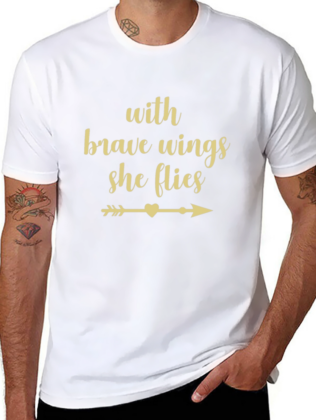 Brave Wings Tee - Inspirational Womens Shirt