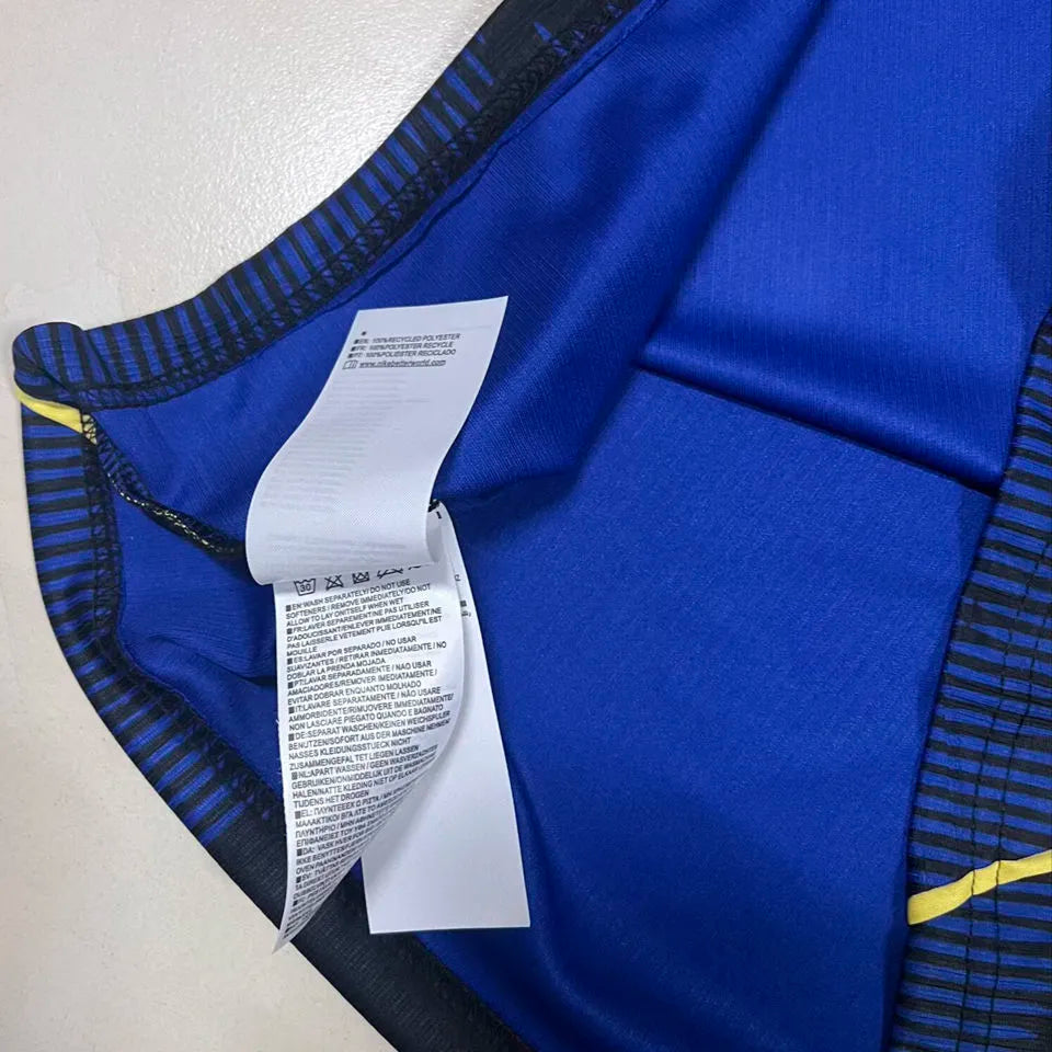 2026/27 Brazil Away Blue Fans Soccer Jersey Detail 2