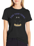 Find Your Thing T-Shirt - Zen Cat Design