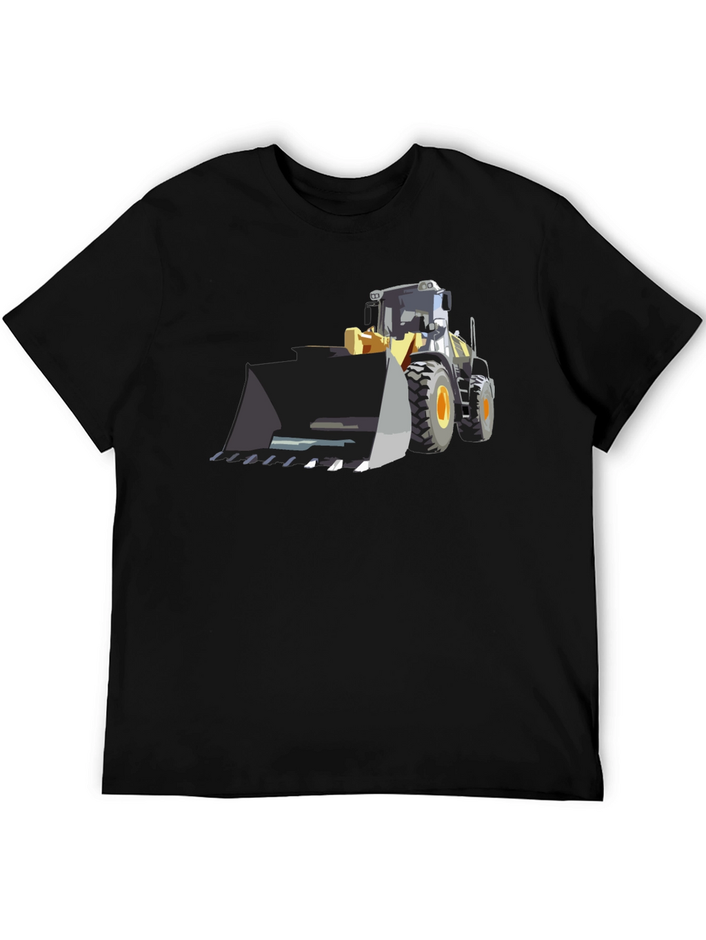 Bulldozer Graphic Tee - Black Cotton T-Shirt