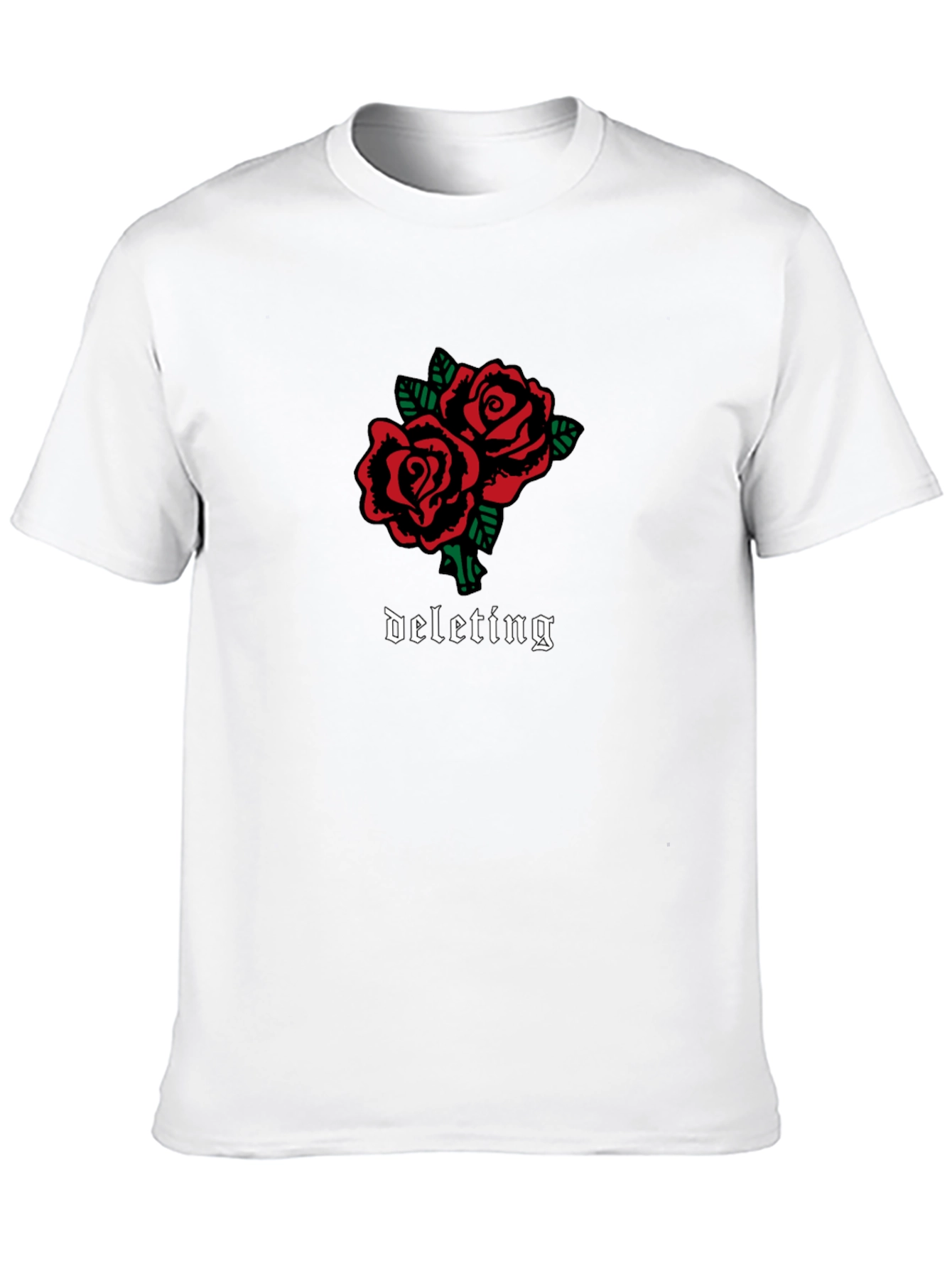 Deleting Roses Graphic T-Shirt - Black