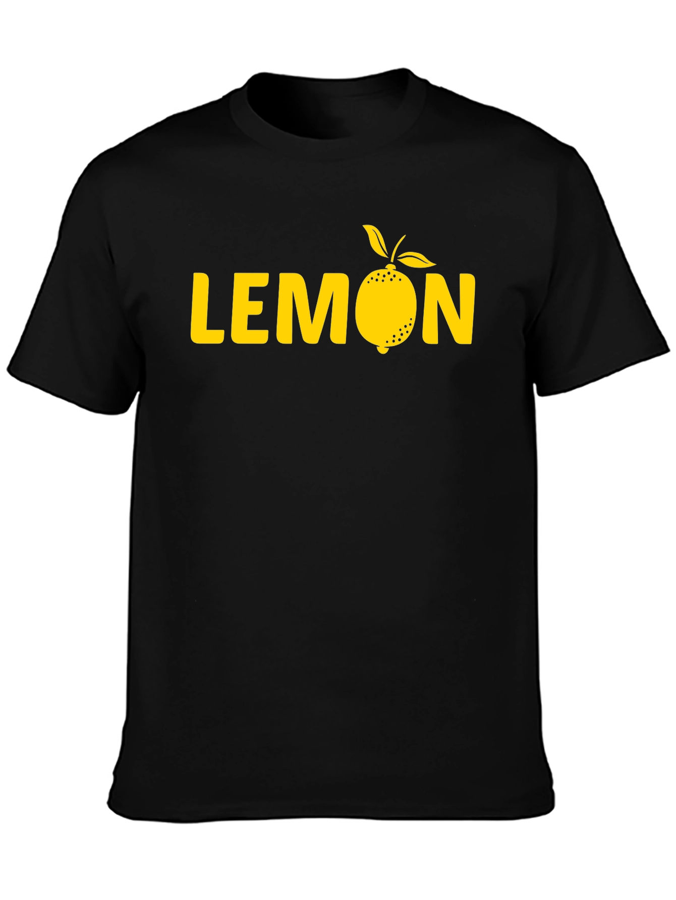 Lemon Graphic Tee - Mens Black Cotton T-Shirt