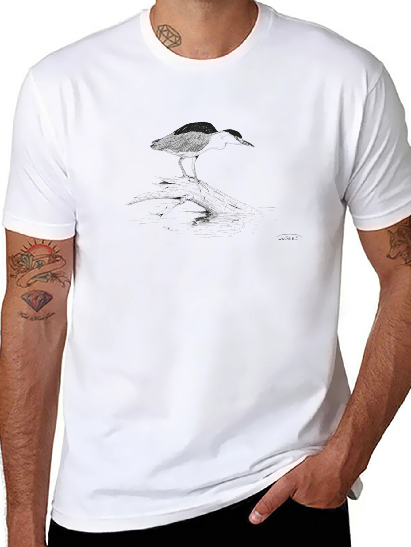 Bird Graphic Black T-Shirt