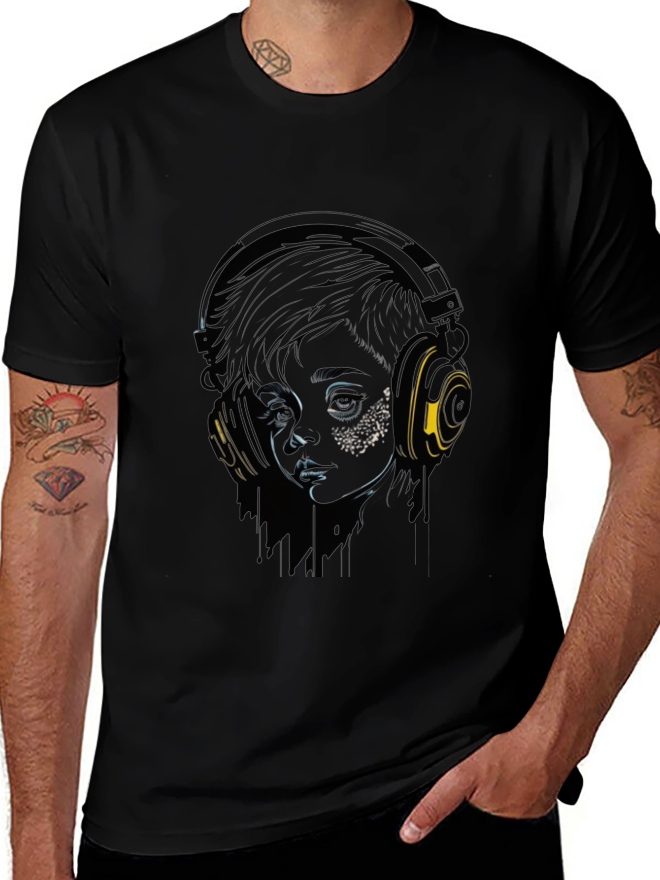 Headphones T-Shirt - Edgy Graphic Tee