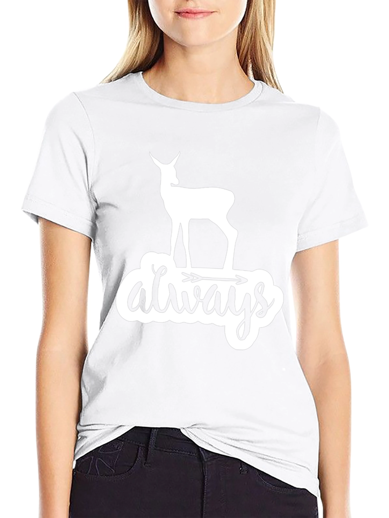 Deer Always Graphic Tee - Black