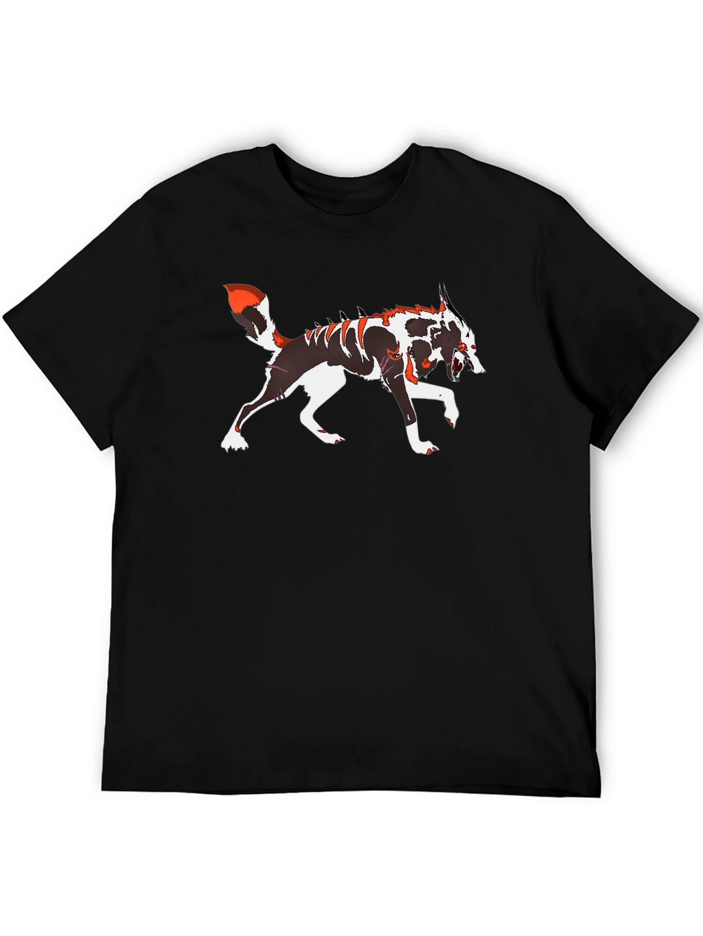 Wolf Graphic T-Shirt - Black Crew Neck Tee
