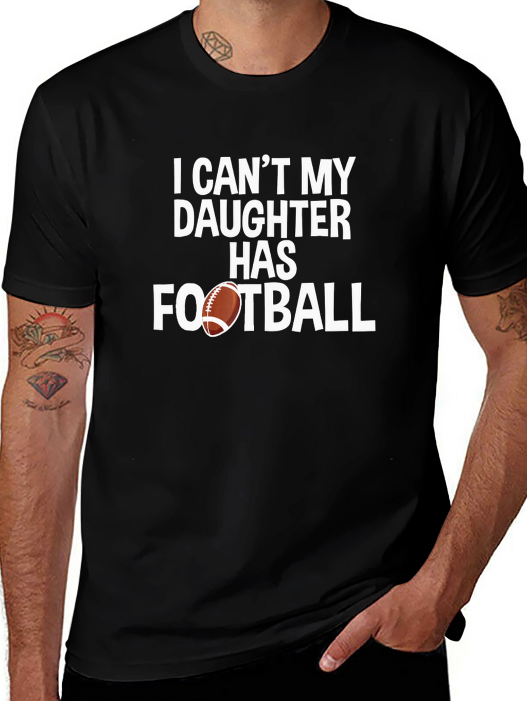 Daughters Football Dad T-Shirt