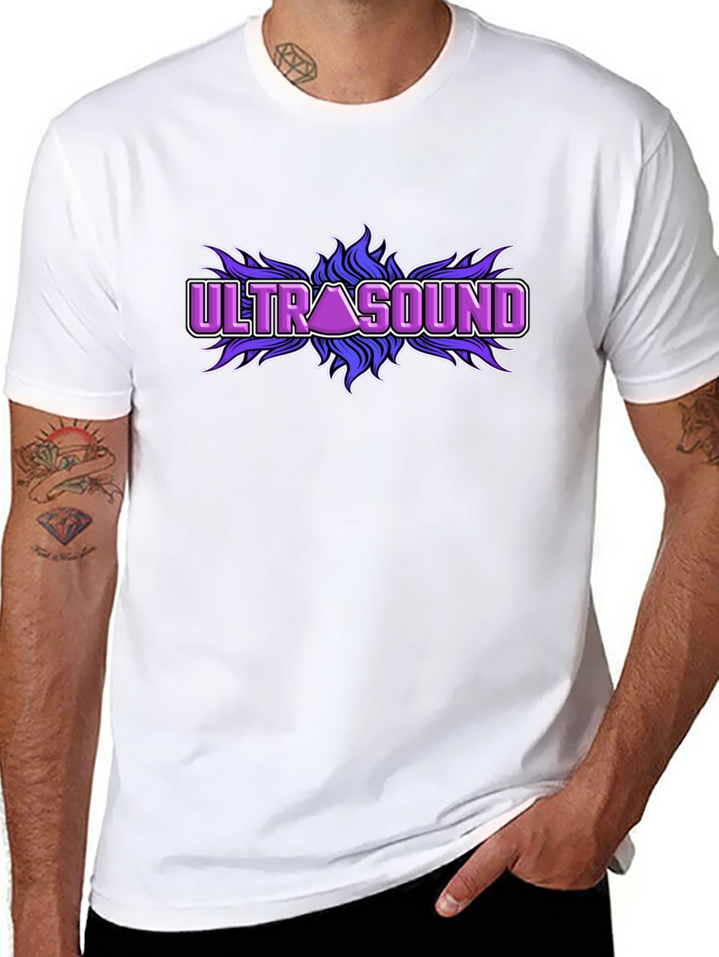 Ultrasound Graphic T-Shirt - Black Cotton Tee