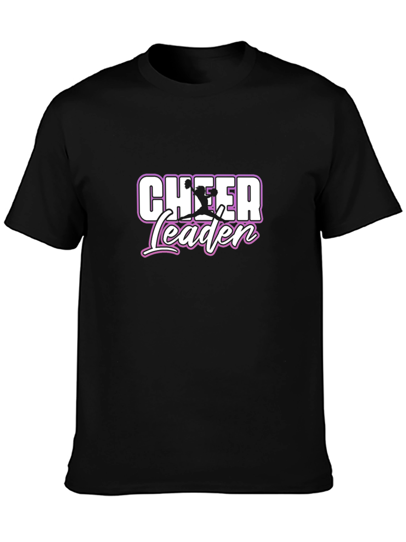 Cheerleader Graphic Tee - Black