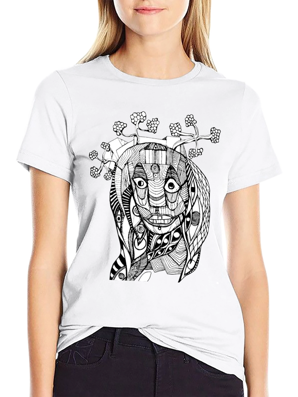 Abstract Art Black Graphic Tee