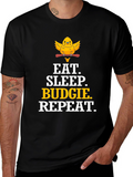 Eat. Sleep. Budgie. Repeat. T-Shirt