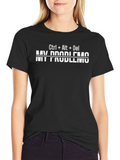 Ctrl+Alt+Del My Problems Black Graphic T-Shirt