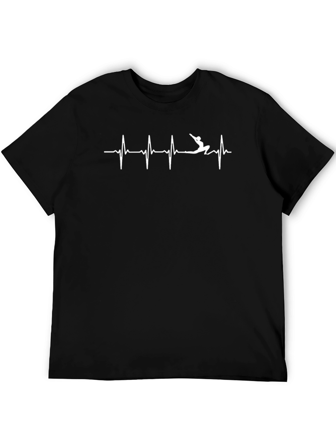 Yoga Heartbeat T-Shirt - Black Cotton Tee